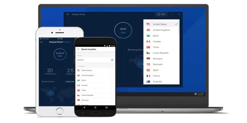Hotspot Shield nằm trong top 3 đổi VPN free Top 3 đổi Vpn free không mất phí hiện nay